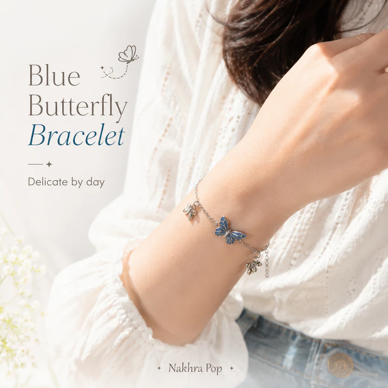 Blue Butterfly Bracelet — view 1 of 7