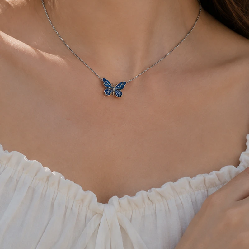 Blue Butterfly Necklace — image 1 of 9